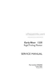 Photo 4 - Case 1225 Early Riser Service Manual Rigid Trailing Planter 47682582