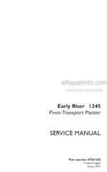 Photo 6 - Case 1245 Early Riser Service Manual Pivot Transport Planter 47541343