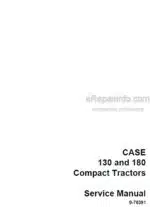 Photo 5 - Case 130 180 Service Manual Compact Tractor 9-76391