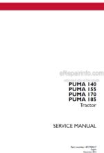 Photo 4 - Case 140 155 170 185 Puma Service Manual Tractor 47770517