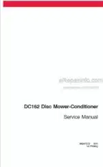 Photo 4 - Case DC162 Service Manual Disc Mower Conditioner 84207372