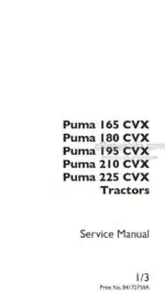 Photo 4 - Case 165CVX 180CVX 195CVX 210CVX 225CVX Puma Service Manual Tractor 84172758A