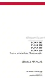Photo 4 - Case 165 180 195 210 Puma Multicontroller Service Manual Tractor 87628095