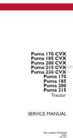 Photo 4 - Case 170CVX 185CVX 200CVX 215CVX 230CVX 170 185 200 215 Puma Service Manual Tractor 47524320