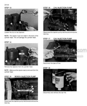 Photo 3 - Case 1800 Service Manual Cotton Harvester 8-99500R0