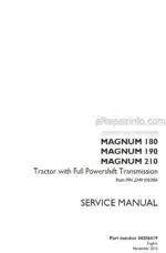 Photo 4 - Case 180 190 210 Magnum Full PST Service Manual Tractor 84386819