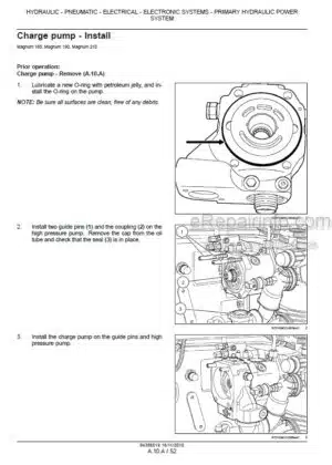 Photo 12 - Case 180 190 210 Magnum Full PST Service Manual Tractor 84386819