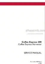 Photo 4 - Case 200 Coffee Express Service Manual Coffee Express Harvester 48025811A