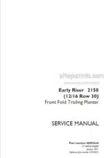Photo 4 - Case 2150 Early Riser 12 16 Row 30 Service Manual Front Fold Trailing Planter 48095344