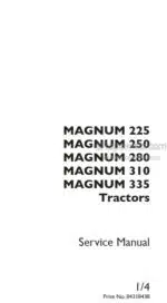 Photo 4 - Case 225 250 280 310 335 Magnum Service Manual Tractor 84318438