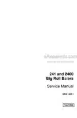 Photo 4 - Case 241 2400 Service Manual Big Roll Baler GSS14591