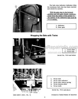 Photo 11 - Case 241 2400 Service Manual Big Roll Baler GSS14591