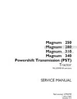 Photo 5 - Case 250 280 310 340 Magnum PST Service Manual Tractor 47794735