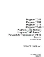 Photo 5 - Case 250 280 310 340 Magnum Rowtrac PST Service Manual Tractor 47799449