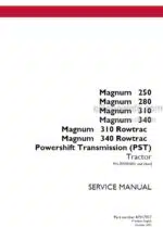 Photo 3 - Case 250 280 310 340 Magnum Rowtrac PST Service Manual Tractor 47917977