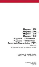 Photo 4 - Case 250 280 310 340 Magnum Rowtrac PST Service Manual Tractor 48115477