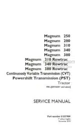 Photo 5 - Case 250 280 310 340 380 Magnum Rowtrac CVT PST Service Manual Tractor 51537909