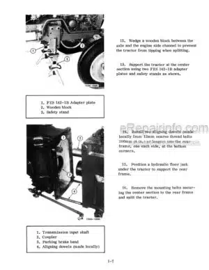 Photo 12 - Case 274 284 Service Manual Offset Compact Tractor Chassis Engine Fuel System Mower GSS14781