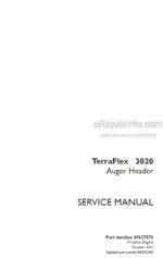 Photo 4 - Case 3020 Terra Flex Service Manual Auger Header 47627573
