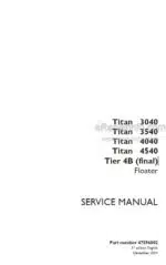 Photo 4 - Case 3040 3540 4040 4540 Titan Tier 4B Final Service Manual Floater 47596802