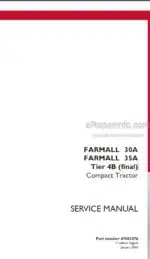 Photo 4 - Case 30A 35A Farmall Tier 4B Final Service Manual Compact Tractor 47881876
