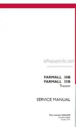 Photo 4 - Case 30B 35B Farmall Service Manual Tractor 84542385