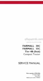 Photo 4 - Case 30C 35C Farmall Tier 4B Final Service Manual Compact Tractor 47941904