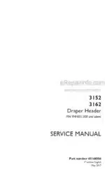 Photo 4 - Case 3152 3162 Service Manual Draper Header 48144004