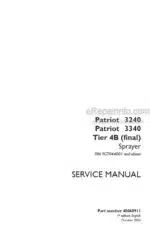 Photo 5 - Case 3240 3340 Patriot Tier 4B Final Service Manual Sprayer 48068911