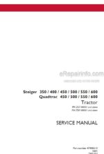 Photo 4 - Case 350 400 450 500 550 600 Steiger Quadtrack Service Manual Tractor 47488213