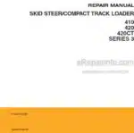 Photo 4 - Case 410 420 420CT Series 3 Repair Manual Skid Steer Compact Track Loader 87634765NA