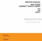 Photo 5 - Case 410 420 420CT Service Manual Skid Steer Compact Track Loader 87364090NAR0