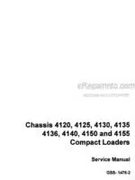 Photo 4 - Case 4120 4125  4130  4135  4136 4140 4150 4155 Service Manual Compact Loader Chassis GSS14762