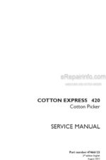 Photo 4 - Case 420 Cotton Express Service Manual Cotton Picker 47466123