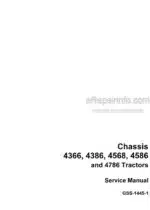 Photo 4 - Case 4366 4386 4586 4568 4786 Service Manual Tractors Chassis GSS14451