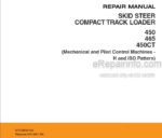 Photo 5 - Case 450 465 450CT Repair Manual Skid Steer Compact Track Loader 87578832NAR0