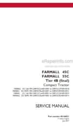 Photo 5 - Case 45C 55C Farmall Tier 4B Final Service Manual Compact Tractor 48144021