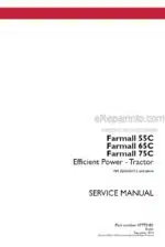Photo 4 - Case 55C 65C 75C Farmall Efficient Power Service Manual Tractor 47772181