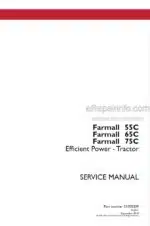 Photo 4 - Case 55C 65C 75C Farmall Efficient Power Service Manual Tractor 51505329