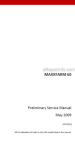 Photo 4 - Case 60 Maxxfarm Preliminary Service Manual Tractor 47673551