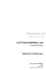 Photo 5 - Case 620 Cotton Express Service Manual Cotton Picker 47466131