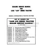 Photo 4 - Case 630 Series Service Manual Tractor 9-92381