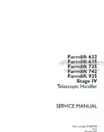 Photo 4 - Case 632 635 735 742 935 Farmlift Stage IV Service Manual Telescopic Handler 51425750