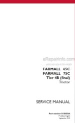 Photo 4 - Case 65C 75C Farmall Tier 4B Final Service Manual Tractor 51505368