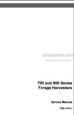 Photo 4 - Case 700 800 Series Service Manual Forage Harvester GSS14751