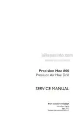 Photo 5 - Case 800 Precision Hoe Service Manual Precision Air Hoe Drill 84425024