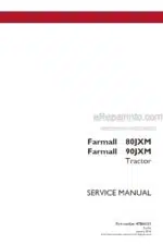 Photo 4 - Case 80JXM 90JXM Farmall Service Manual Tractor 47866581
