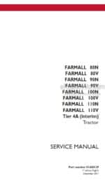 Photo 4 - Case 80N 80V 90N 90V 100N 100V 110N 110V Farmall Tier 4A Interim Service Manual Tractor 51430129