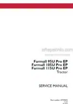 Photo 5 - Case 95U 105U 115U Farmall Pro EP Service Manual Tractor 47735452