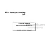 Photo 4 - Kemper 450FI Technical Manual Rotary Harvesting Unit 84291050B